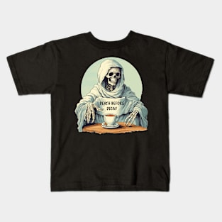 Death Before Decaf Kids T-Shirt